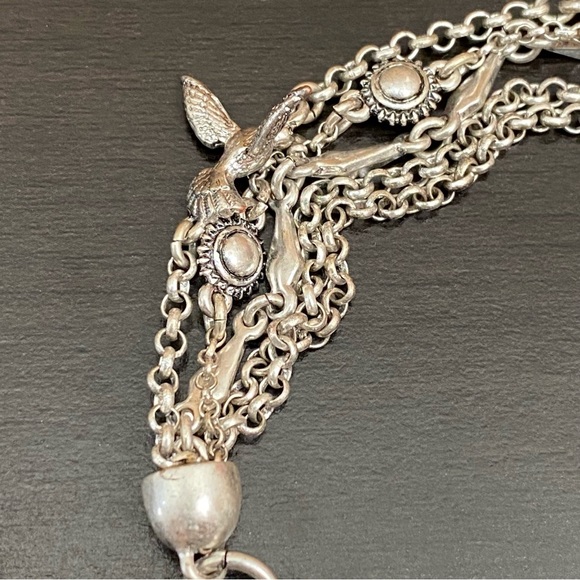 LUCKY BRAND Silver Hummingbird Multi Chain Bracelet - Picture 10 of 13